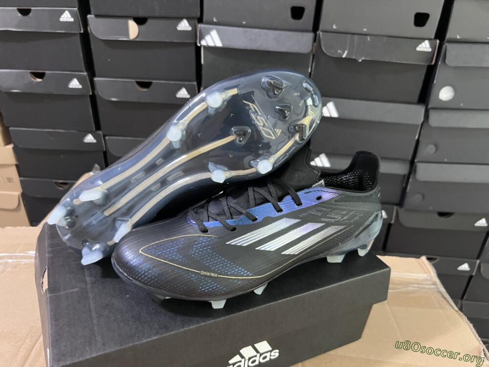 Adidas F50 Elite FG Football Boots - Black/Silver/Purple