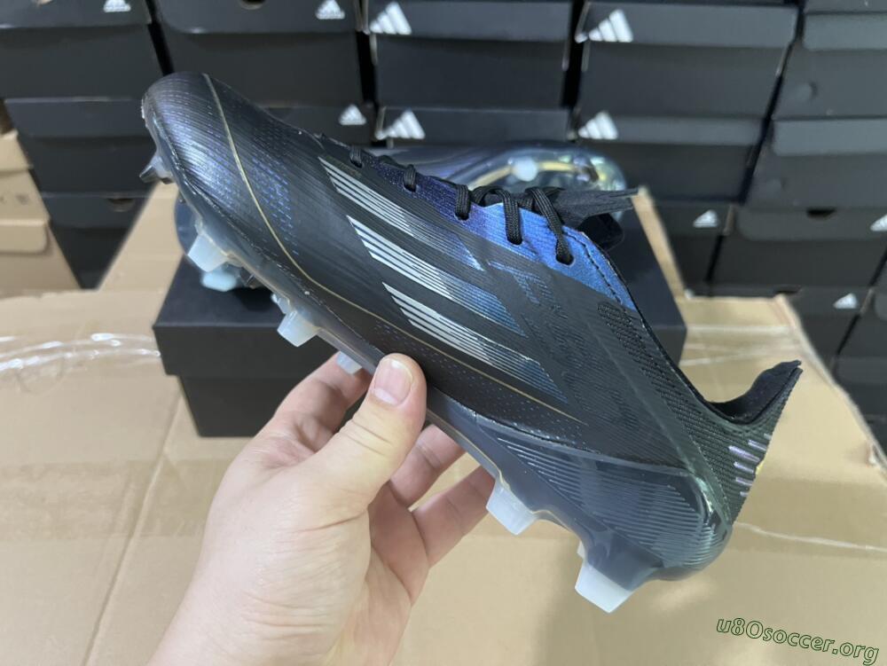 Adidas F50 Elite FG Football Boots - Black/Silver/Purple