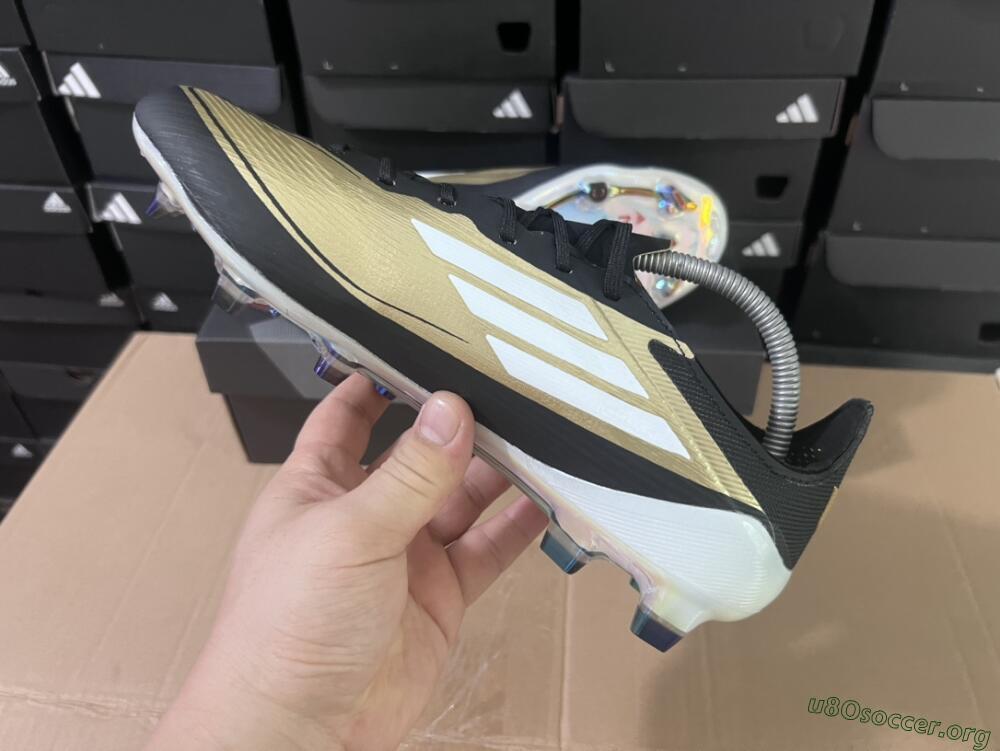 Adidas F50 Adizero Messi FG Football Boots - Gold/White/Black