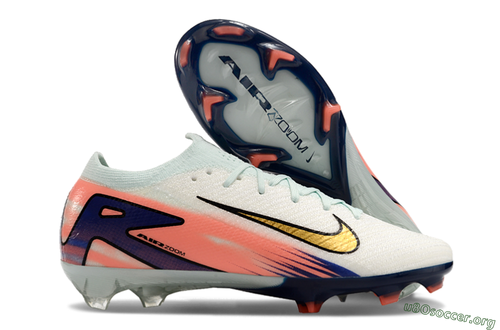 Nike Air Zoom Mercurial Vapor 16 Elite FG Football Boots - Pink/Gold/Blue 2