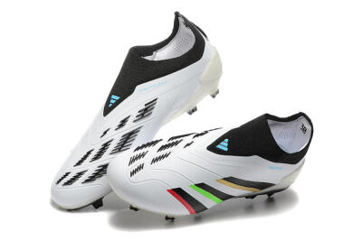 Adidas Predator Elite Laceless FG Football Boots - White/Black/Red/Gold
