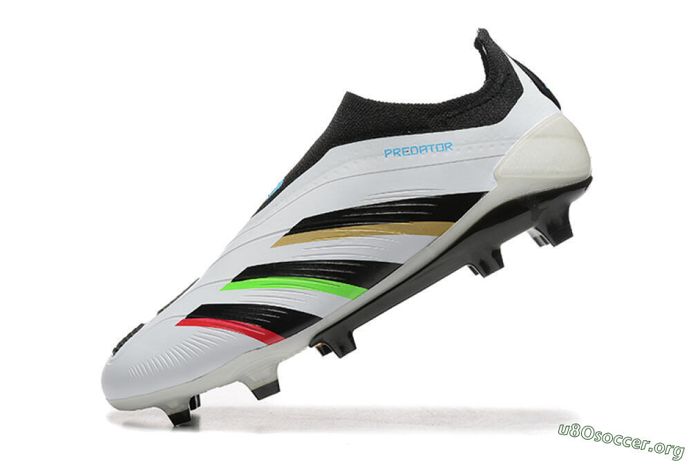 Adidas Predator Elite Laceless FG Football Boots - White/Black/Red/Gold 5