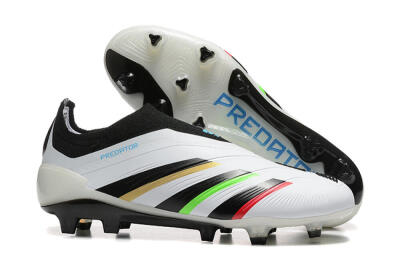 Adidas Predator Elite Laceless FG Football Boots - White/Black/Red/Gold