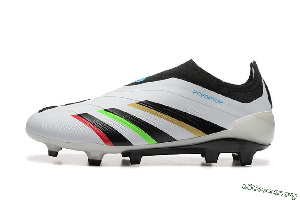 Adidas Predator Elite Laceless FG Football Boots - White/Black/Red/Gold 3