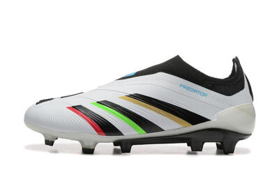 Adidas Predator Elite Laceless FG Football Boots - White/Black/Red/Gold