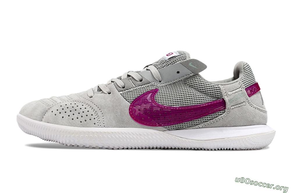 Nike Street Gato IC Football Shoes - Grey/Red/White 3