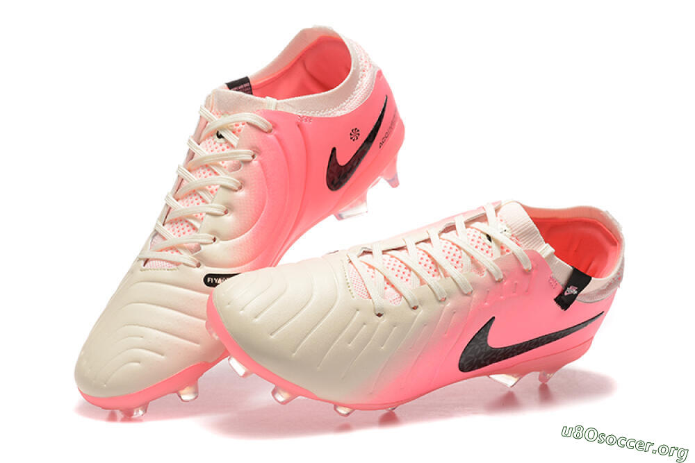 Nike Tiempo Legend 10 Elite FG Football Boots - White/Pink/Black 6