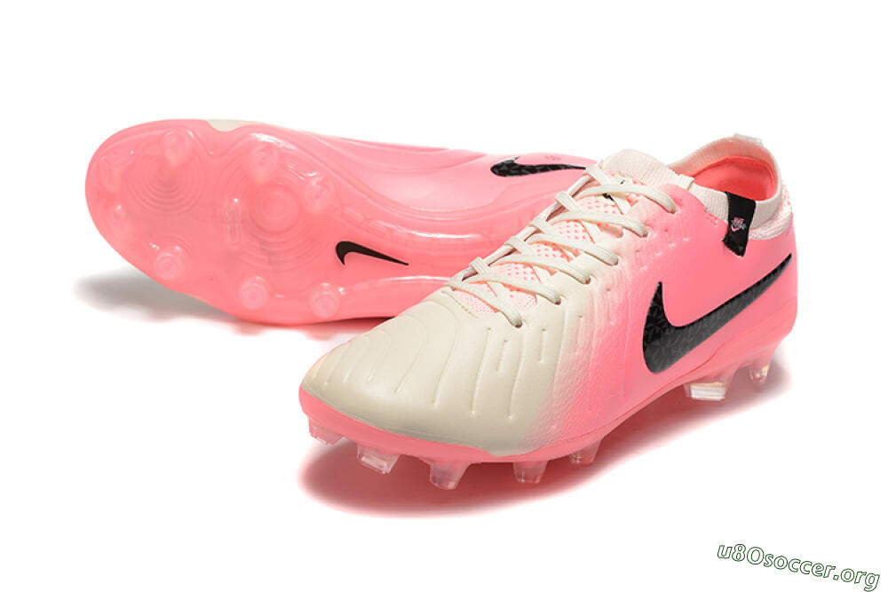 Nike Tiempo Legend 10 Elite FG Football Boots - White/Pink/Black 0