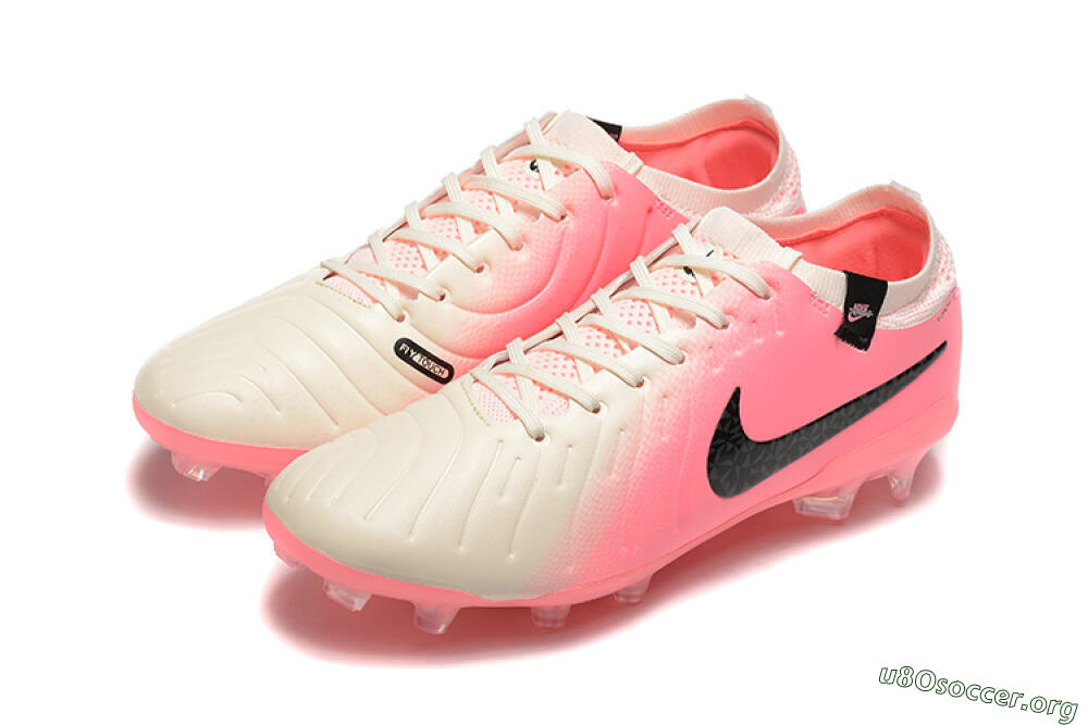Nike Tiempo Legend 10 Elite FG Football Boots - White/Pink/Black 5