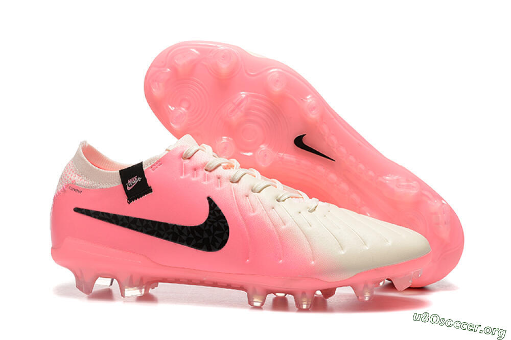 Nike Tiempo Legend 10 Elite FG Football Boots - White/Pink/Black 2