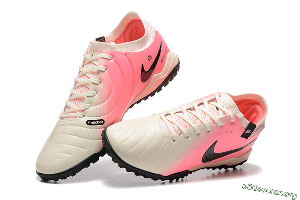Nike Tiempo Legend 10 Pro TF Football Shoes - White/Pink/Black 6