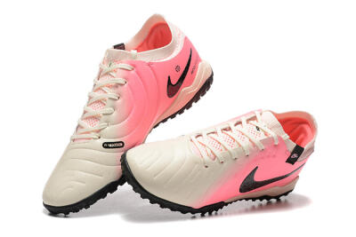 Nike Tiempo Legend 10 Pro TF Football Shoes - White/Pink/Black