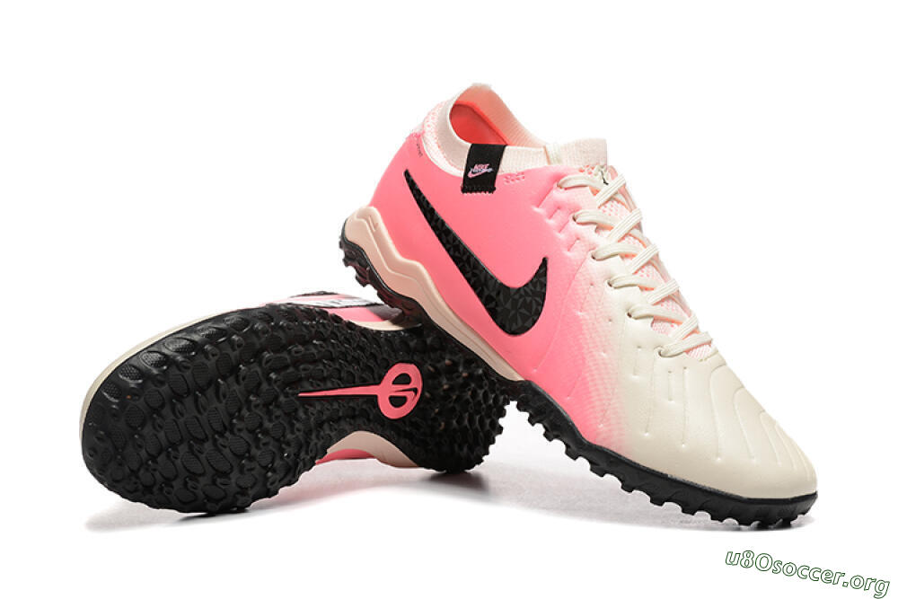 Nike Tiempo Legend 10 Pro TF Football Shoes - White/Pink/Black 4