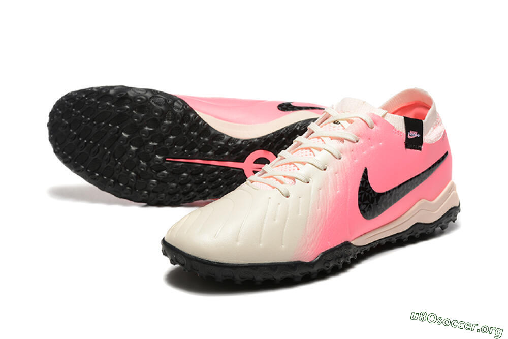 Nike Tiempo Legend 10 Pro TF Football Shoes - White/Pink/Black 0