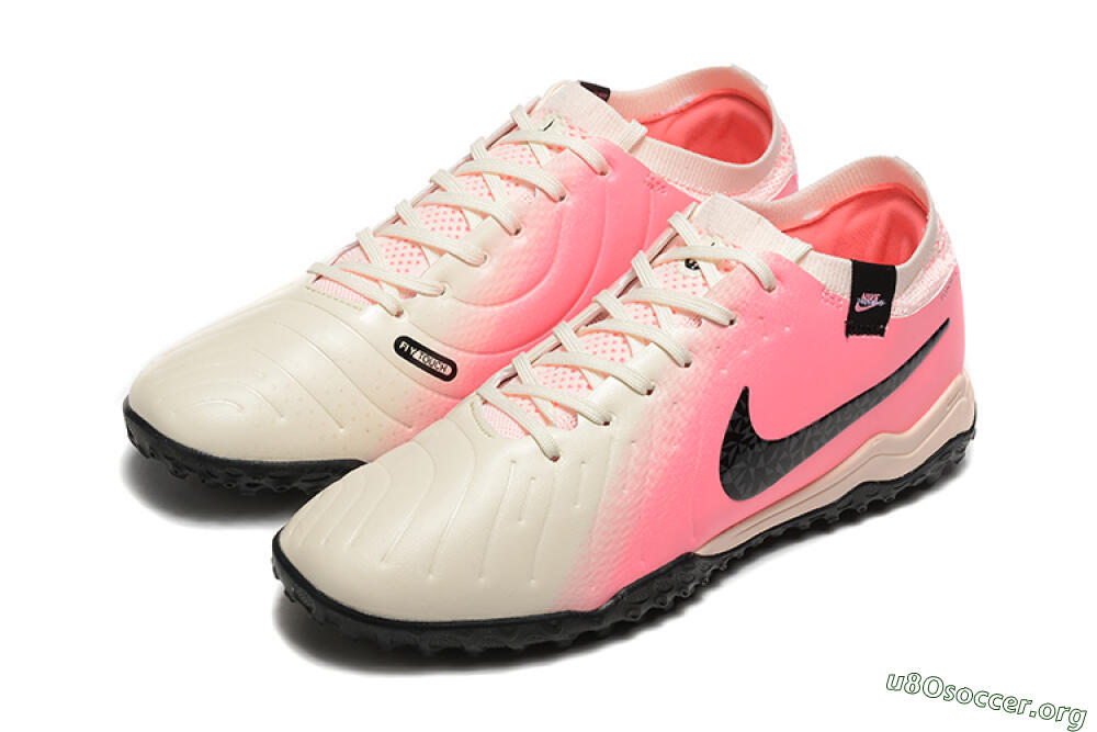 Nike Tiempo Legend 10 Pro TF Football Shoes - White/Pink/Black 5