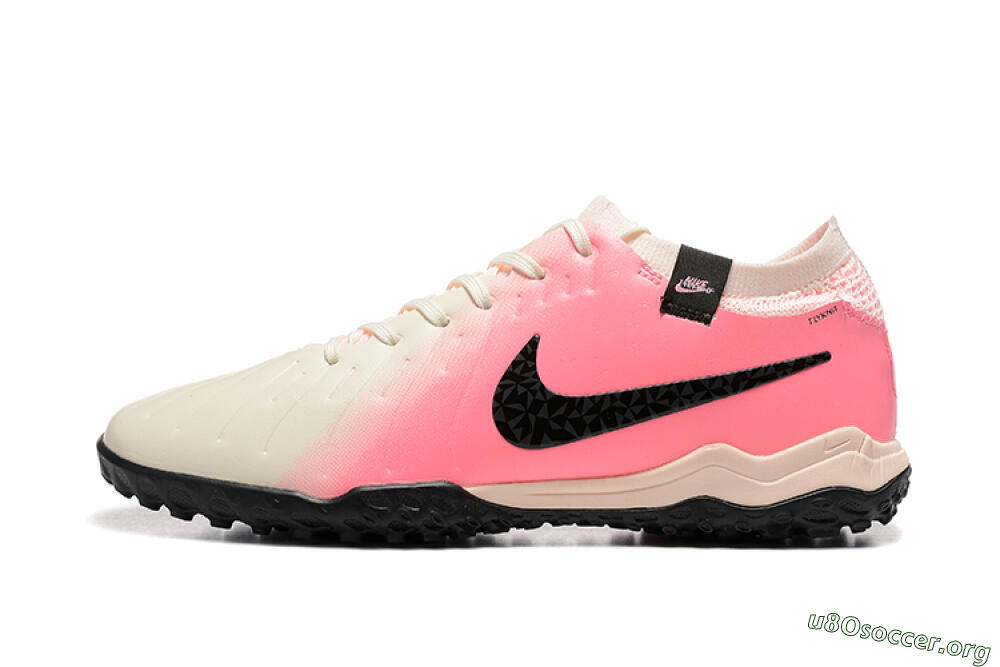 Nike Tiempo Legend 10 Pro TF Football Shoes - White/Pink/Black 3