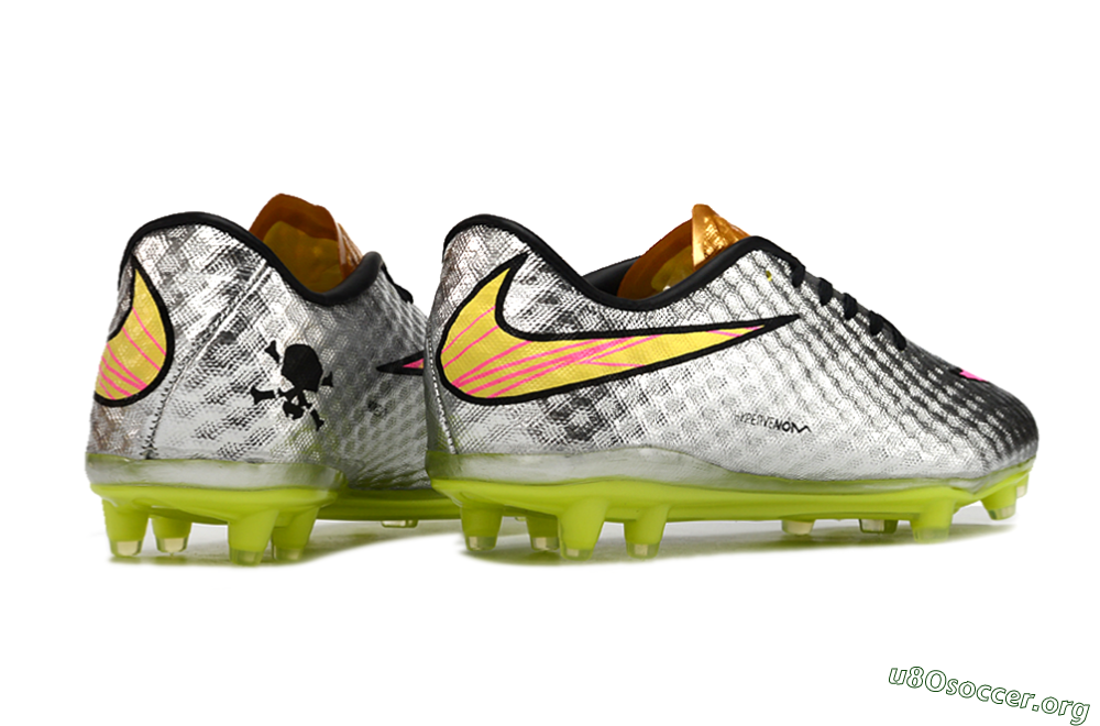 Neymar x Nike Hypervenom Phantom Liquid Diamond FG Football Boots - Silver/Yellow/Pink/Gold 6