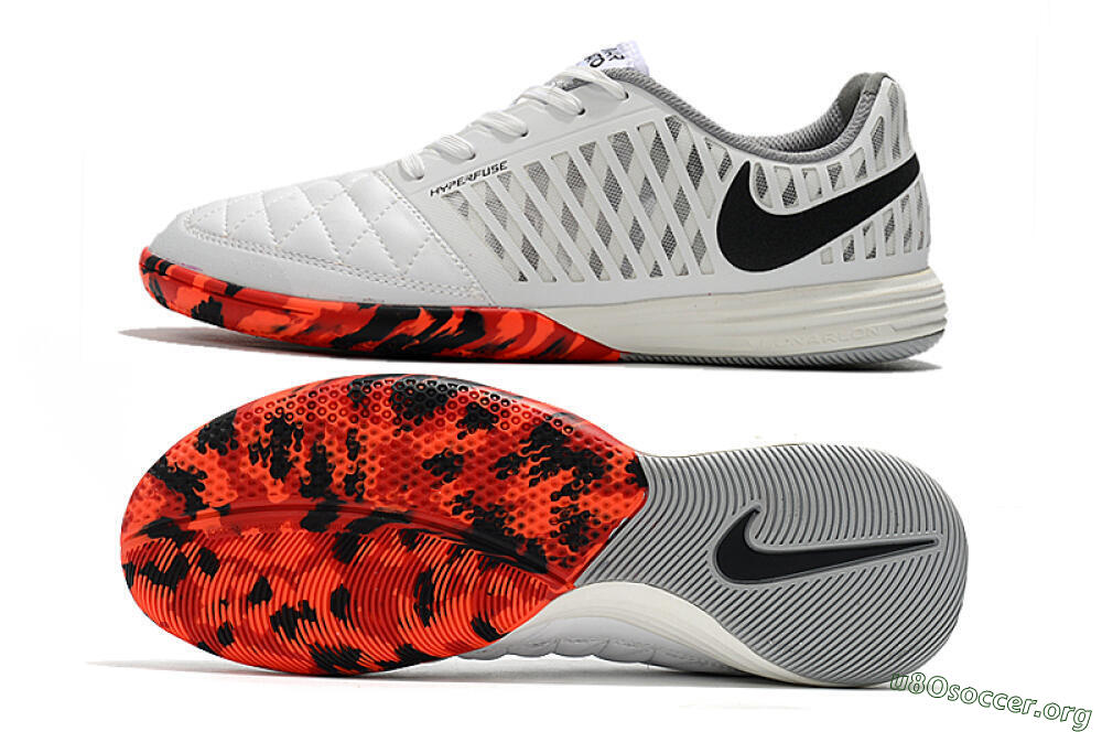 Nike Lunar Gato 2 IC Football Shoes - White/Black/Red 1