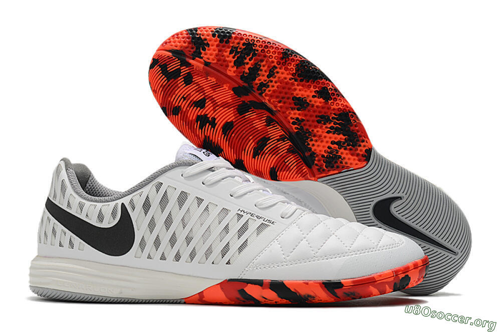 Nike Lunar Gato 2 IC Football Shoes - White/Black/Red 2