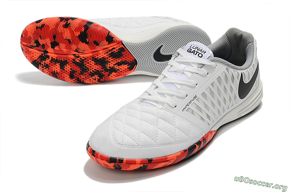 Nike Lunar Gato 2 IC Football Shoes - White/Black/Red 0