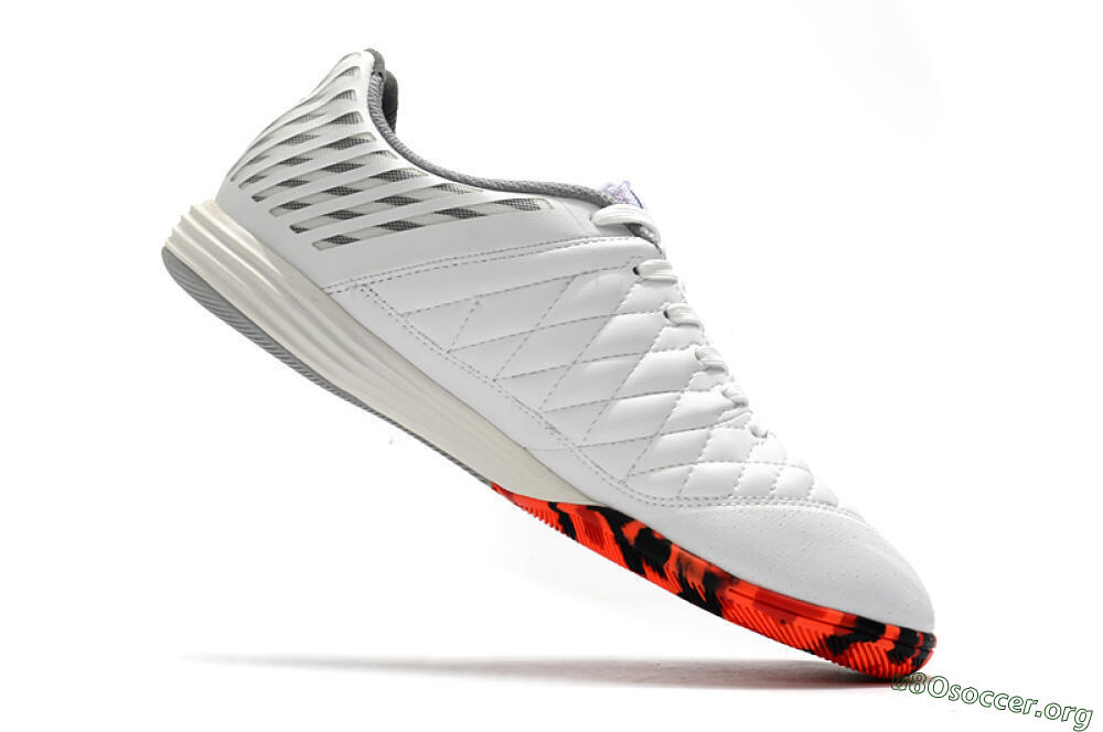 Nike Lunar Gato 2 IC Football Shoes - White/Black/Red 4