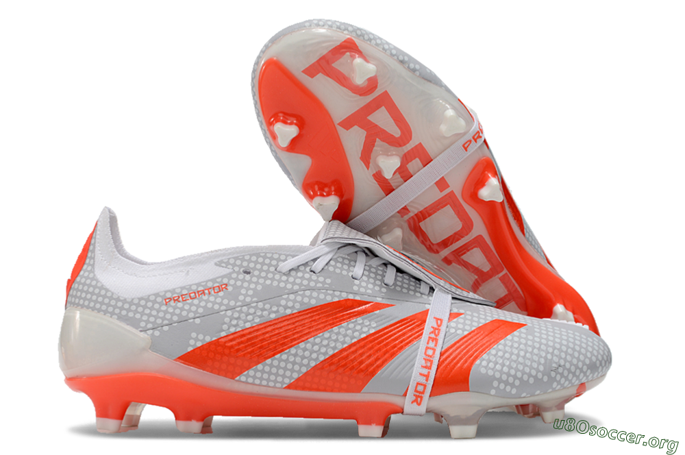 Adidas Predator Elite Foldover Tongue FG Football Boots - Grey/Red/White 2