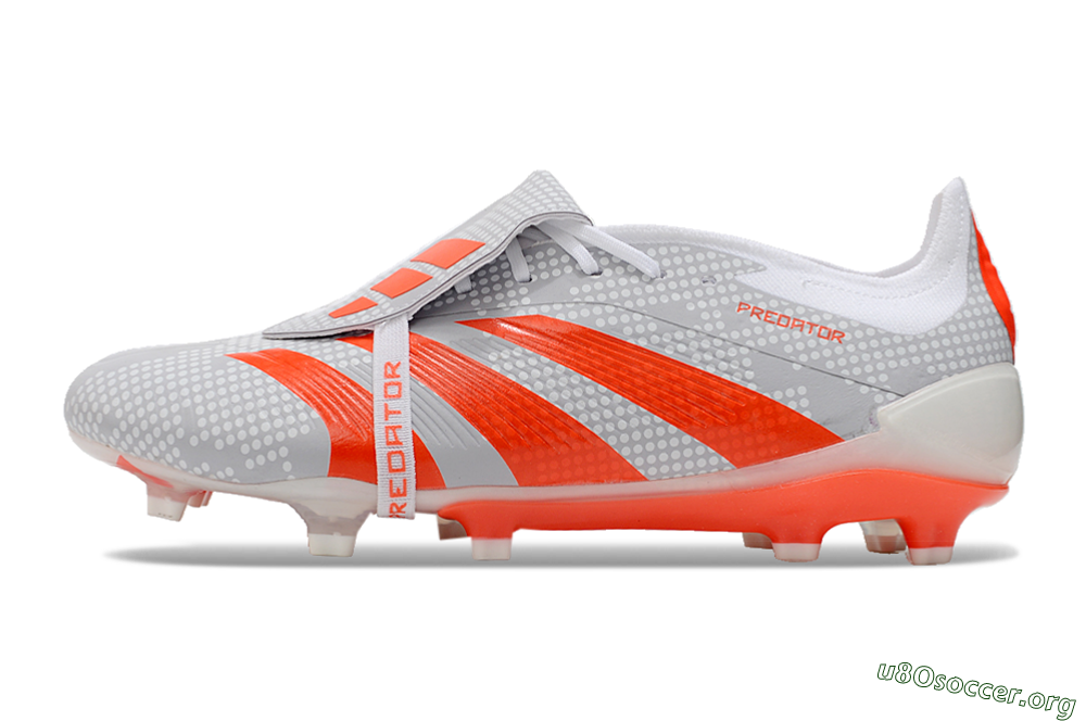 Adidas Predator Elite Foldover Tongue FG Football Boots - Grey/Red/White 3