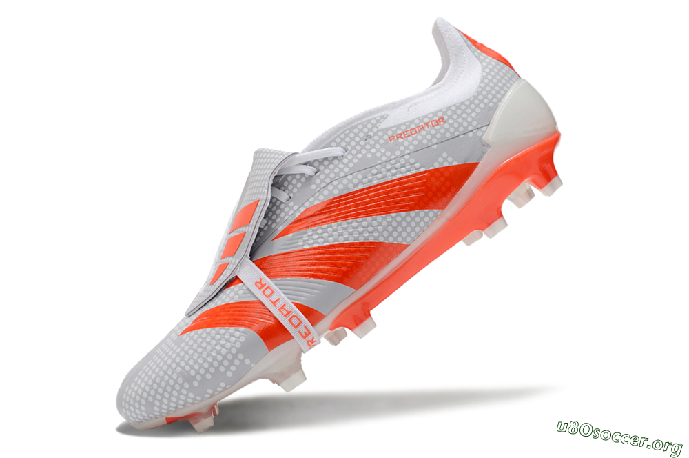 Adidas Predator Elite Foldover Tongue FG Football Boots - Grey/Red/White 5