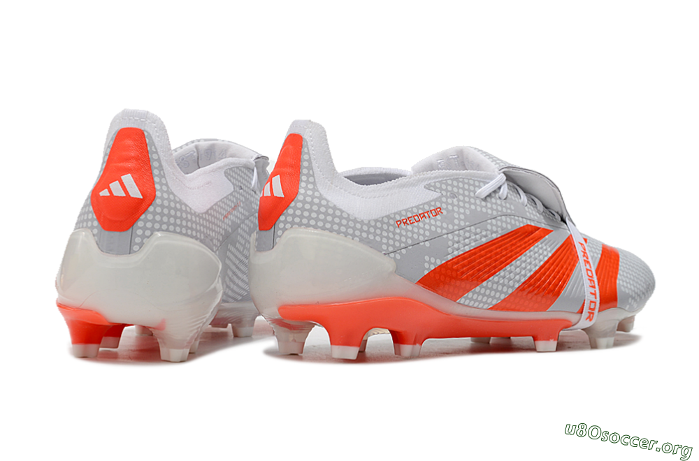 Adidas Predator Elite Foldover Tongue FG Football Boots - Grey/Red/White 6