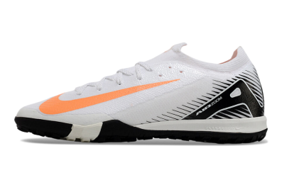 Nike Air Zoom Mercurial Vapor 16 Elite TF Football Shoes - White/Black/Orange