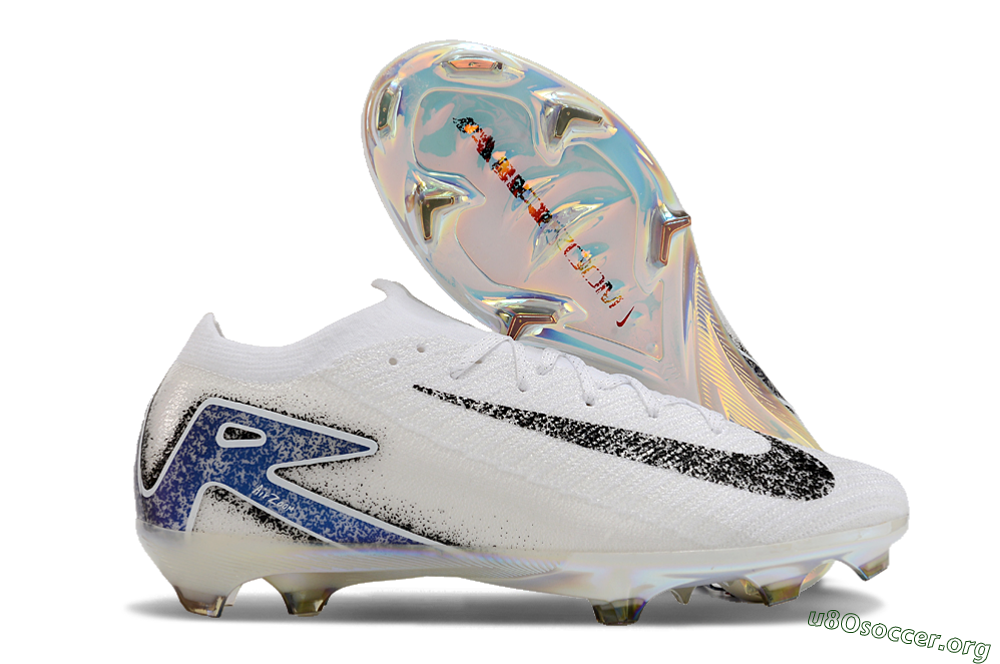 Nike Air Zoom Mercurial Vapor 16 Elite FG Football Boots - White/Black/Blue/Gold 1