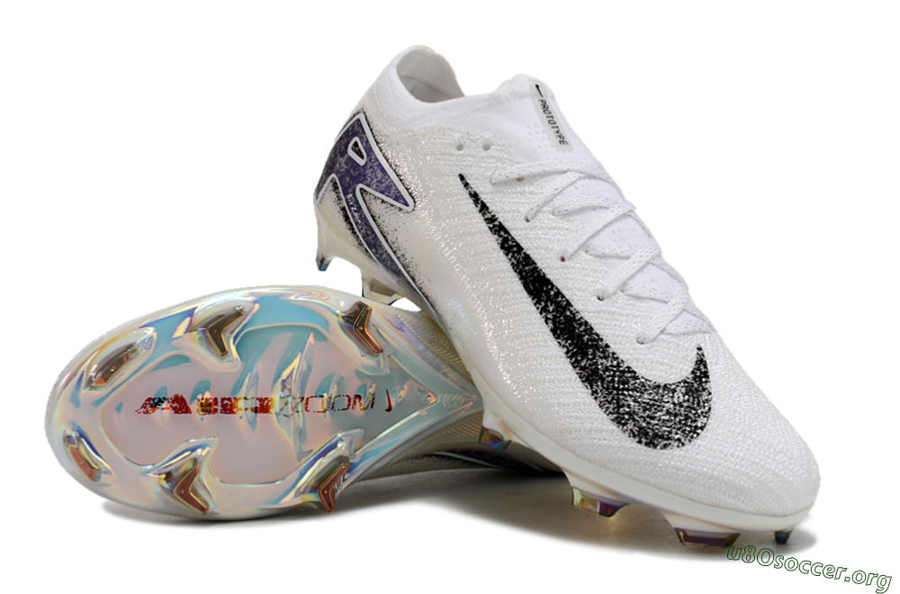 Nike Air Zoom Mercurial Vapor 16 Elite FG Football Boots - White/Black/Blue/Gold 2