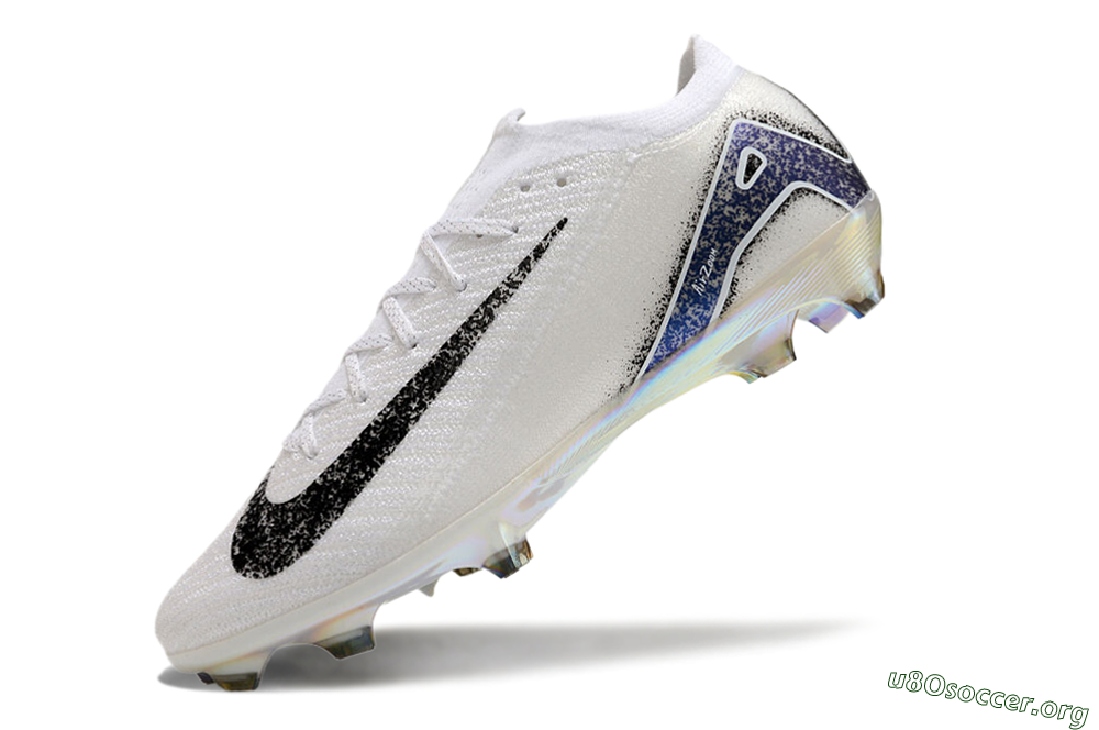 Nike Air Zoom Mercurial Vapor 16 Elite FG Football Boots - White/Black/Blue/Gold 4