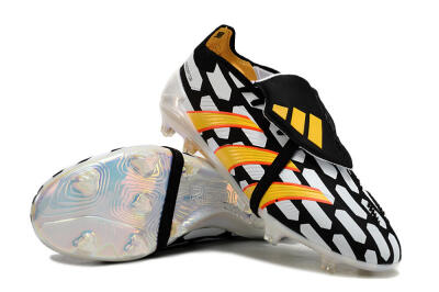 Adidas Predator Elite Foldover Tongue FG Football Boots - Black/White/Yellow