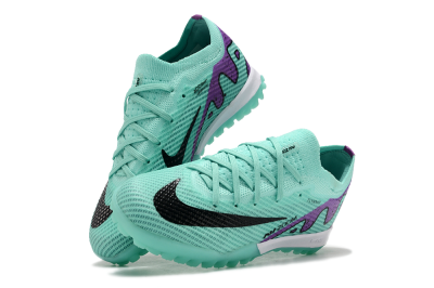 Nike Air Zoom Mercurial Vapor 15 Elite TF Football Shoes - Jade/Purple/Black