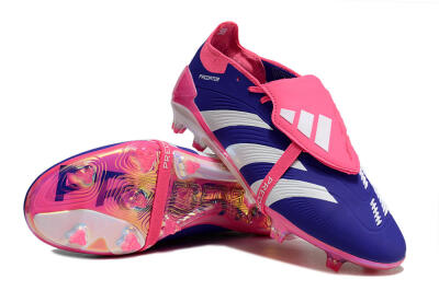 Adidas Predator Elite Foldover Tongue FG Football Boots - Blue/White/Pink/Gold
