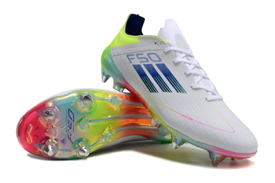 Adidas F50 Elite SG Football Boots - White/Pink/Yellow/Blue