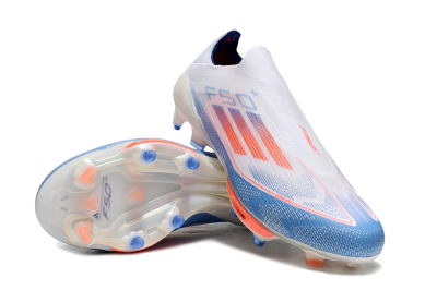 Adidas F50+ Lightstrike Pro Laceless FG Football Boots - White/Red/Blue