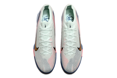 Nike Air Zoom Mercurial Vapor 16 Elite TF Football Shoes - White/Pink/Blue