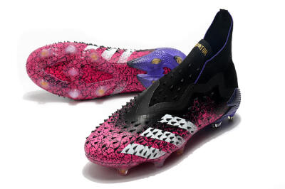 Adidas Predator Freak+ Laceless FG Football Boots - Black/White/Red