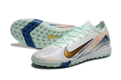 Nike Air Zoom Mercurial Vapor 16 Elite TF Football Shoes - Jade/Blue/Gold