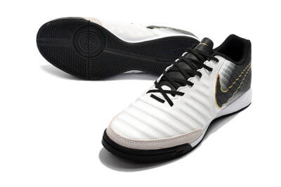 Nike Tiempo Ligera 4 IC Football Shoes - White/Black/Gold