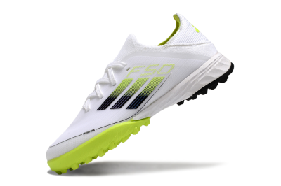 Kids Adidas F50 Elite TF Football Shoes - White/Black/Green