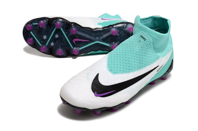 Nike Phantom GX Elite AG Football Boots - White/Black/Jade/Purple