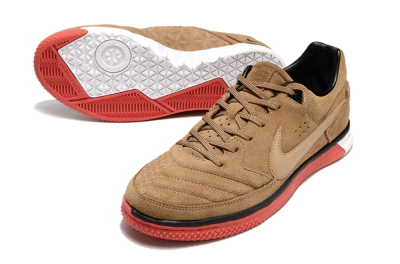 Nike Street Gato IC Football Shoes - Brown/Red/White
