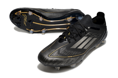 Adidas F50 Elite FG Football Boots - Black/Silver/Gold