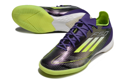 Adidas F50 Pro IC Football Shoes - Purple/Yellow/White