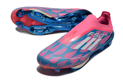 Adidas F50+ Lightstrike Pro Laceless FG Football Boots - Pink/Blue/White