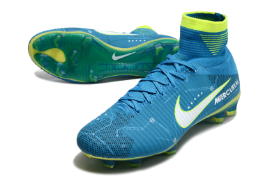 Nike Zoom Mercurial Superfly 5 Elite FG Football Boots - Blue/White/Yellow