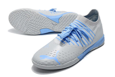 Puma Future Z 1.3 Teazer IC Football Shoes - Silver/Blue